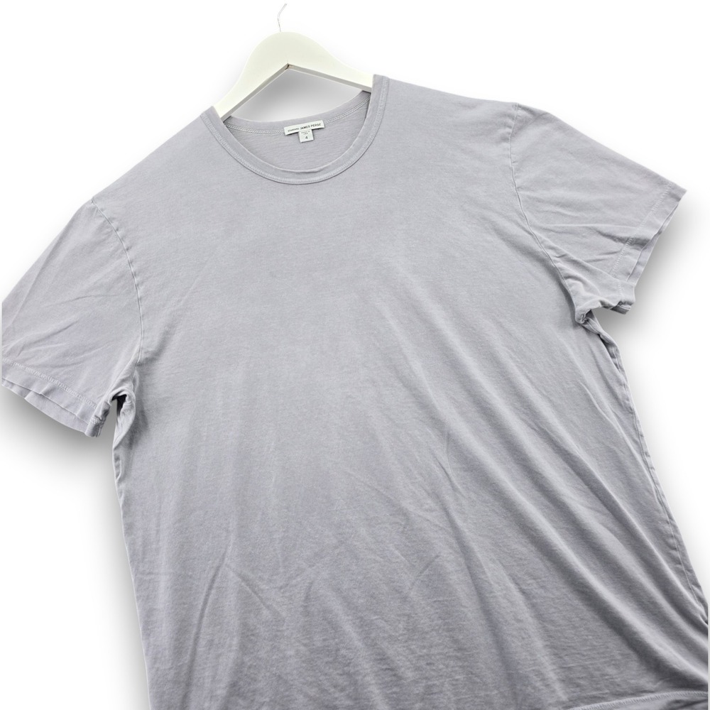 James Perse Mens T Shirt Size 4 Large Purple Cotton Crew Neck Short Sleeve USA